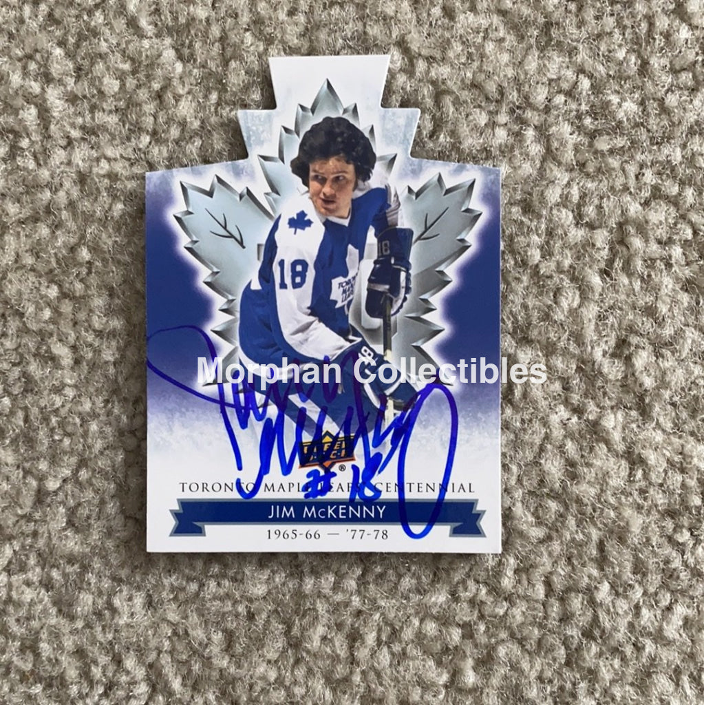 Jim Mckenny - Autographed Card Toronto Maple Leafs Centennial Die Cut