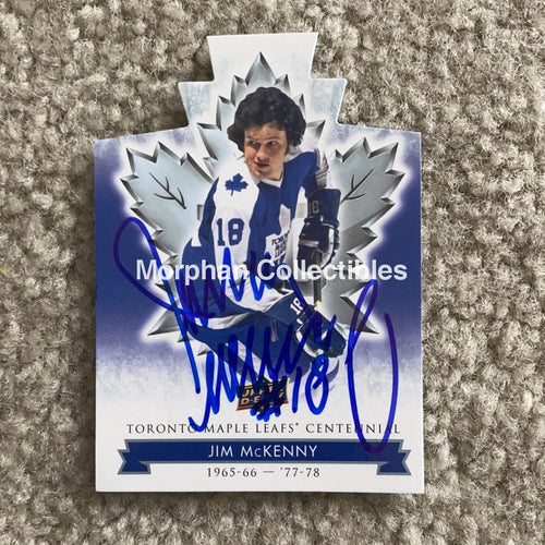 Jim Mckenny - Autographed Card Toronto Maple Leafs Centennial Die Cut