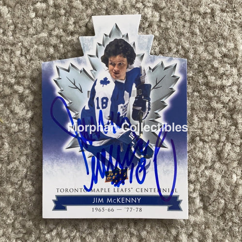 Jim Mckenny - Autographed Card Toronto Maple Leafs Centennial Die Cut