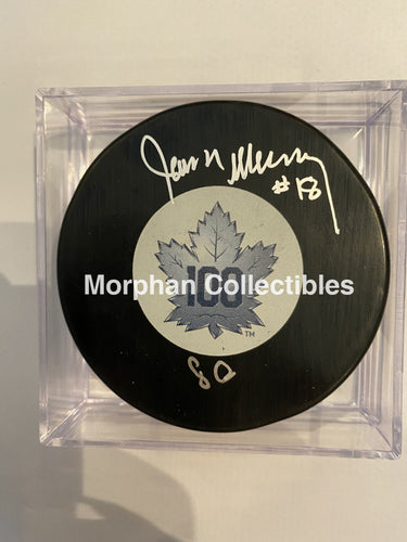 Jim Mckenny - Autographed Puck Toronto Maple Leafs