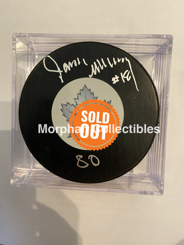 Jim Mckenny - Autographed Puck Toronto Maple Leafs