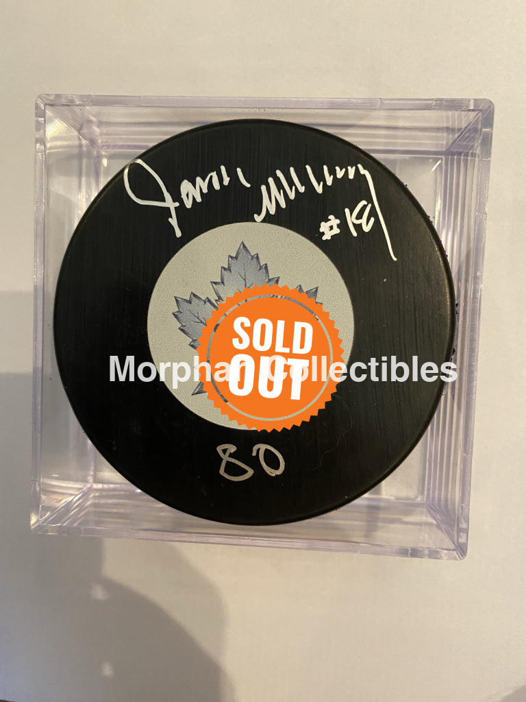Jim Mckenny - Autographed Puck Toronto Maple Leafs