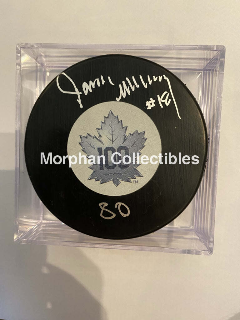 Jim Mckenny - Autographed Puck Toronto Maple Leafs