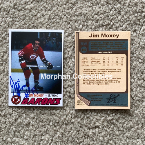Jim Moxey - Autographed Card Custom Cleveland Barons