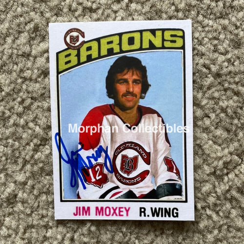 Jim Moxey - Autographed Card Custom Cleveland Barons