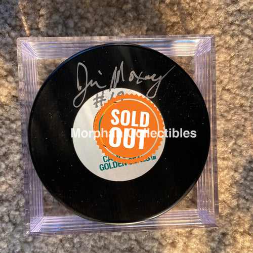 Jim Moxey - Autographed Puck California Seals