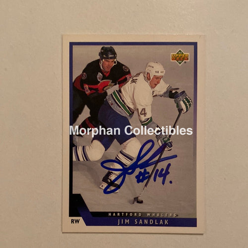 Jim Sandlak - Autographed Card Upper Deck 1993-94