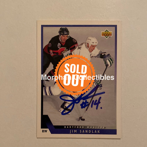 Jim Sandlak - Autographed Card Upper Deck 1993-94