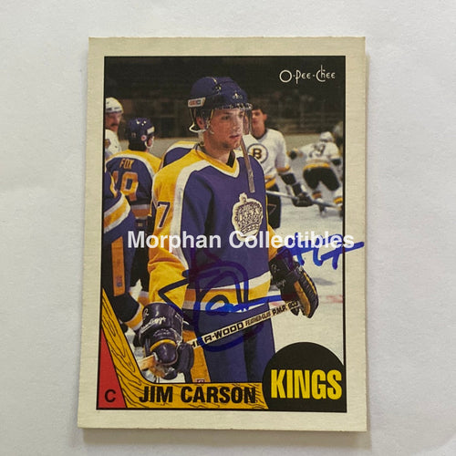 Jimmy Carson - Autographed Card 1987-88 Opc Rookie