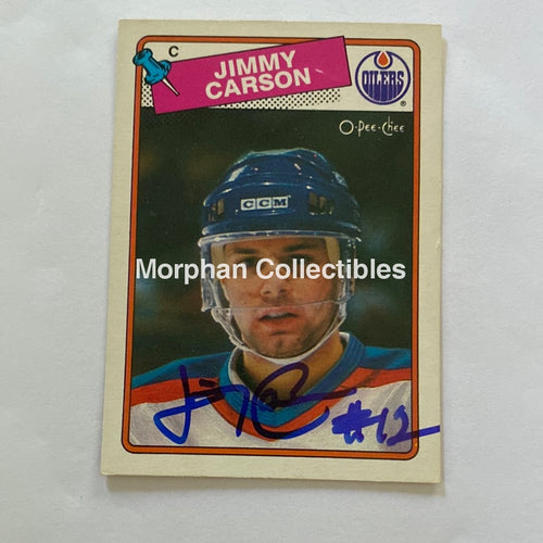 Jimmy Carson - Autographed Card 1988-89 Opc