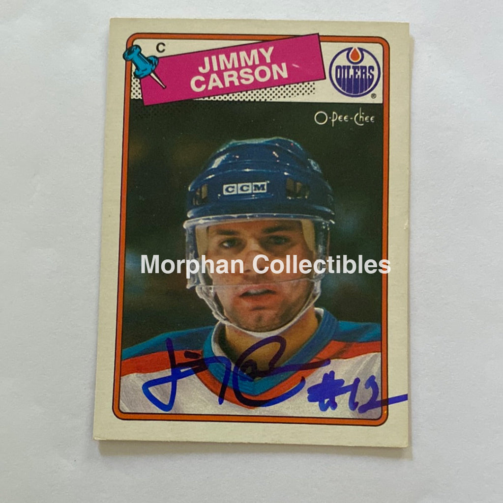 Jimmy Carson - Autographed Card 1988-89 Opc