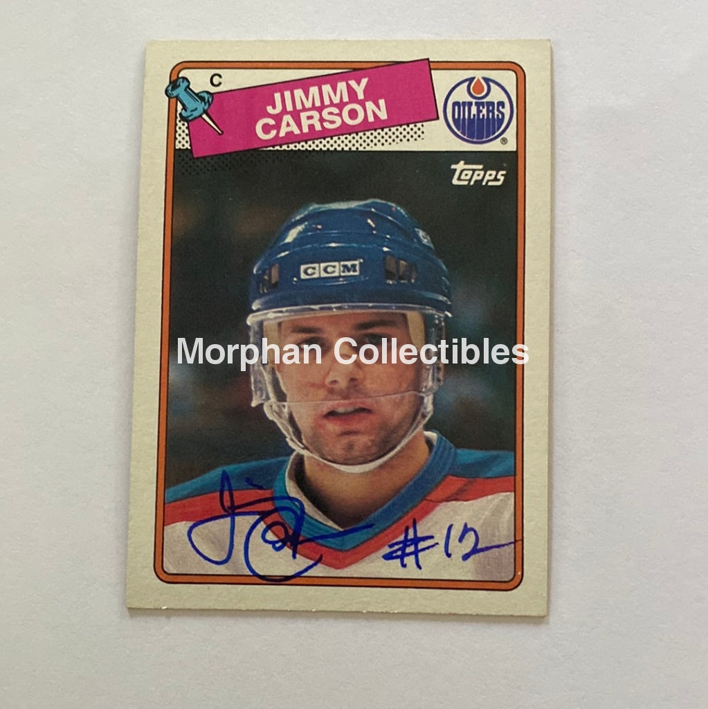 Jimmy Carson - Autographed Card 1988-89 Topps