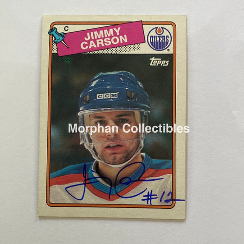Jimmy Carson - Autographed Card 1988-89 Topps