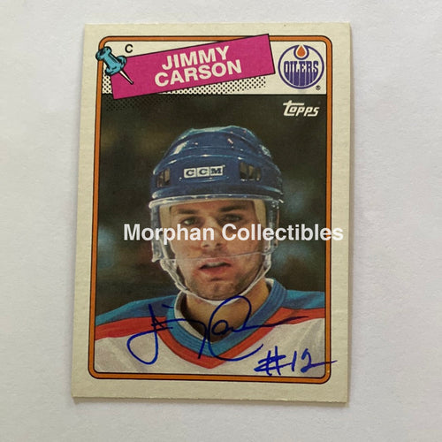 Jimmy Carson - Autographed Card 1988-89 Topps