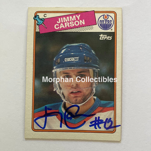 Jimmy Carson - Autographed Card 1988-89 Topps