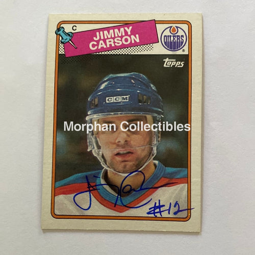 Jimmy Carson - Autographed Card 1988-89 Topps