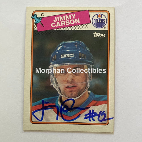 Jimmy Carson - Autographed Card 1988-89 Topps