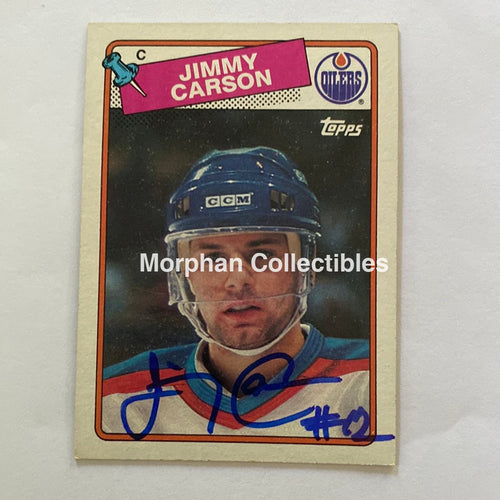 Jimmy Carson - Autographed Card 1988-89 Topps