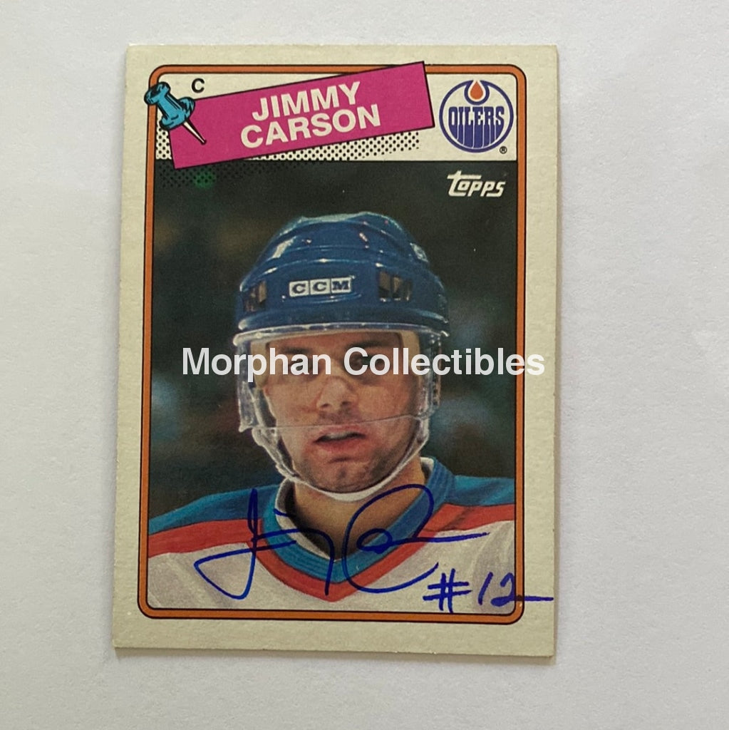 Jimmy Carson - Autographed Card 1988-89 Topps