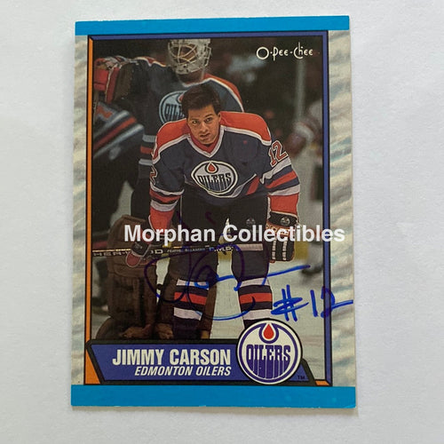 Jimmy Carson - Autographed Card 1989-90 Opc
