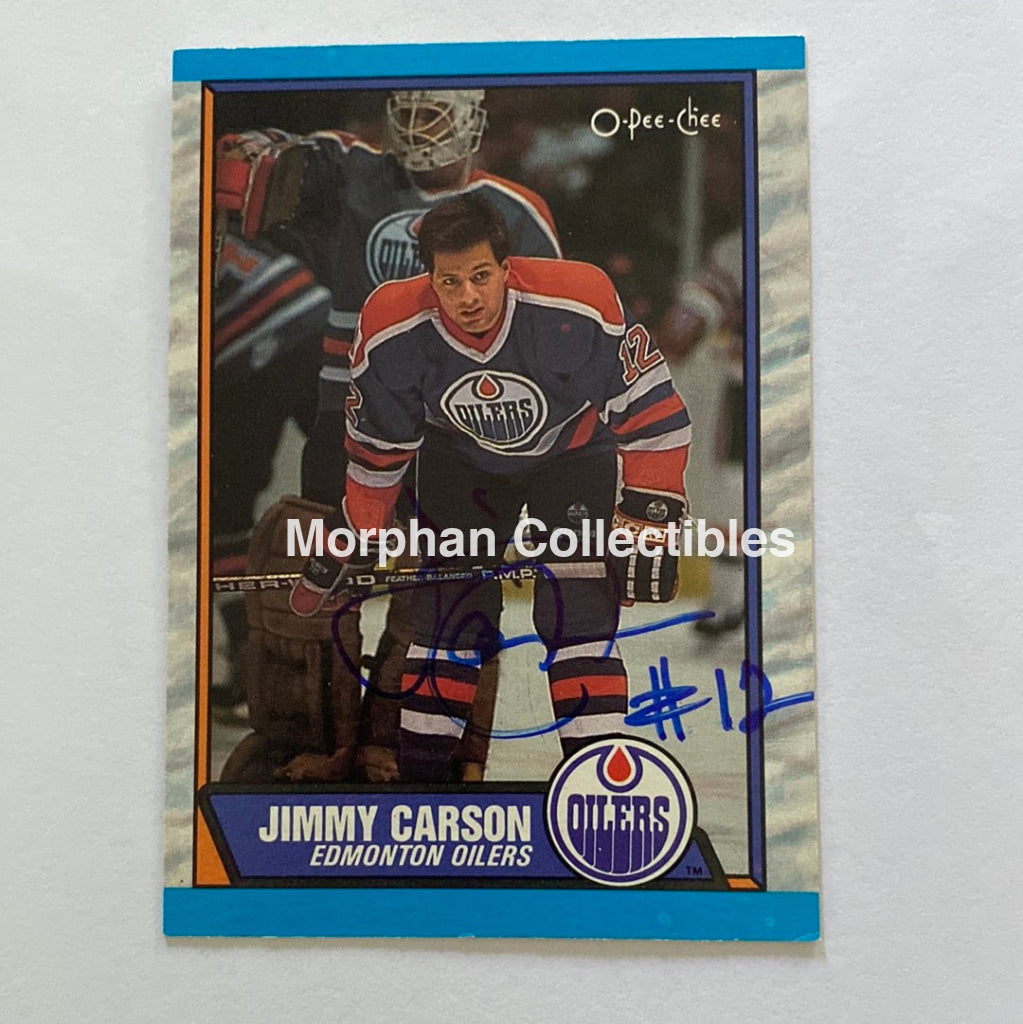 Jimmy Carson - Autographed Card 1989-90 Opc