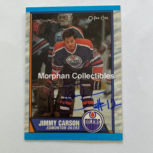 Jimmy Carson - Autographed Card 1989-90 Opc