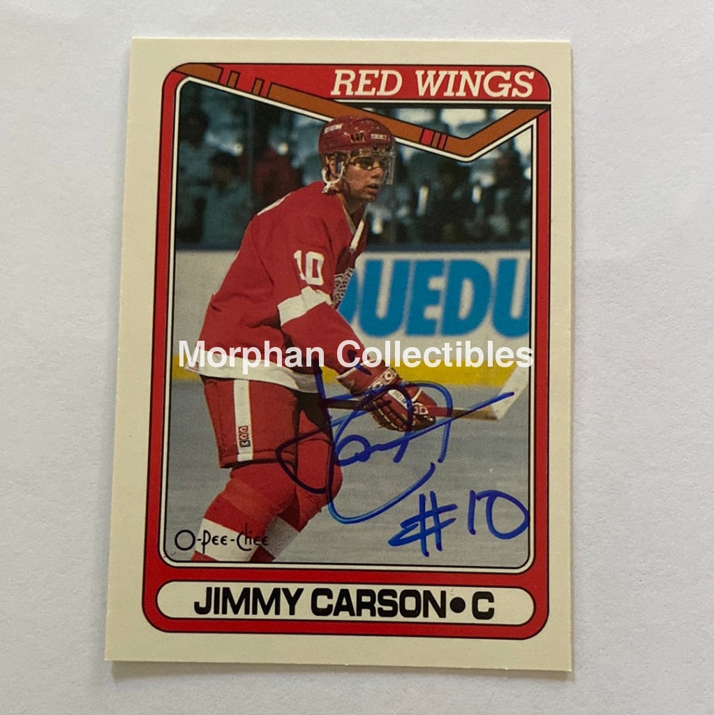 Jimmy Carson - Autographed Card 1990-91 Opc