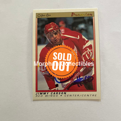 Jimmy Carson - Autographed Card 1990-91 Opc Premier