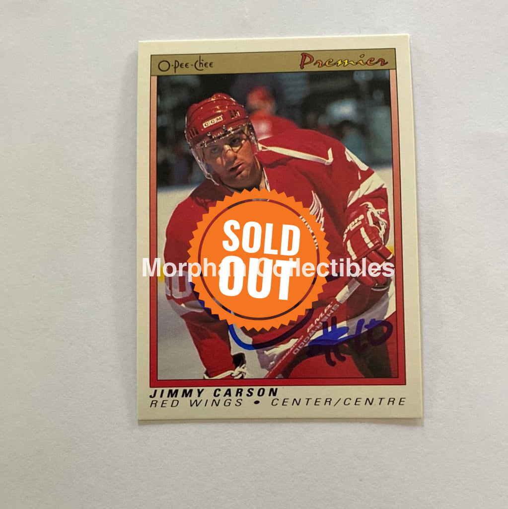 Jimmy Carson - Autographed Card 1990-91 Opc Premier