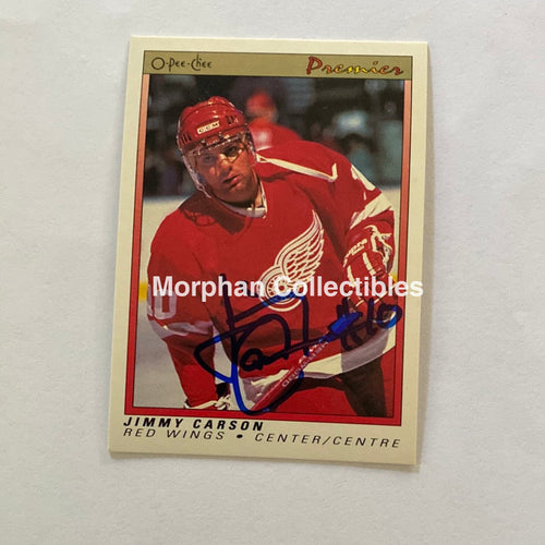 Jimmy Carson - Autographed Card 1990-91 Opc Premier