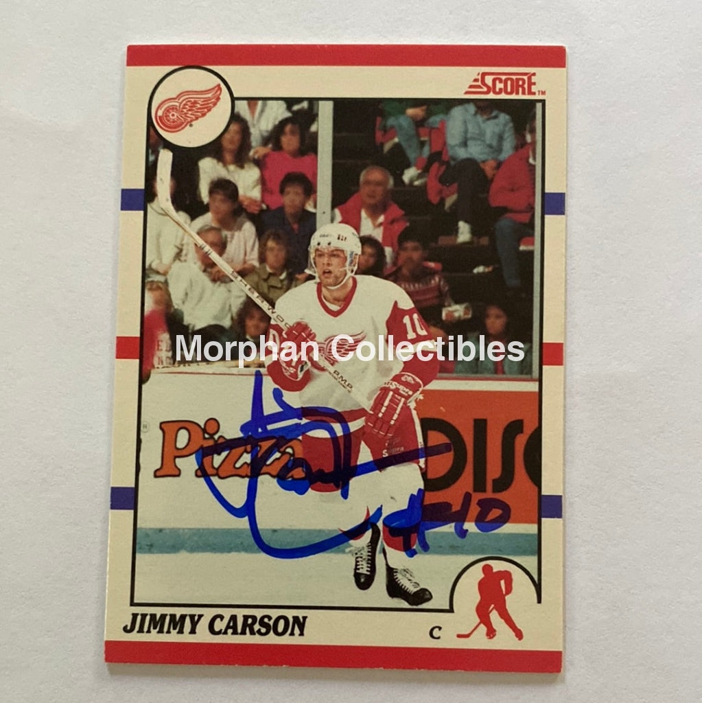 Jimmy Carson - Autographed Card 1990-91 Score