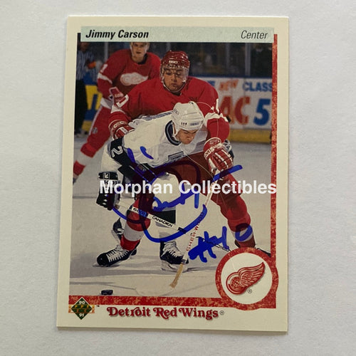 Jimmy Carson - Autographed Card 1990-91 Upper Deck