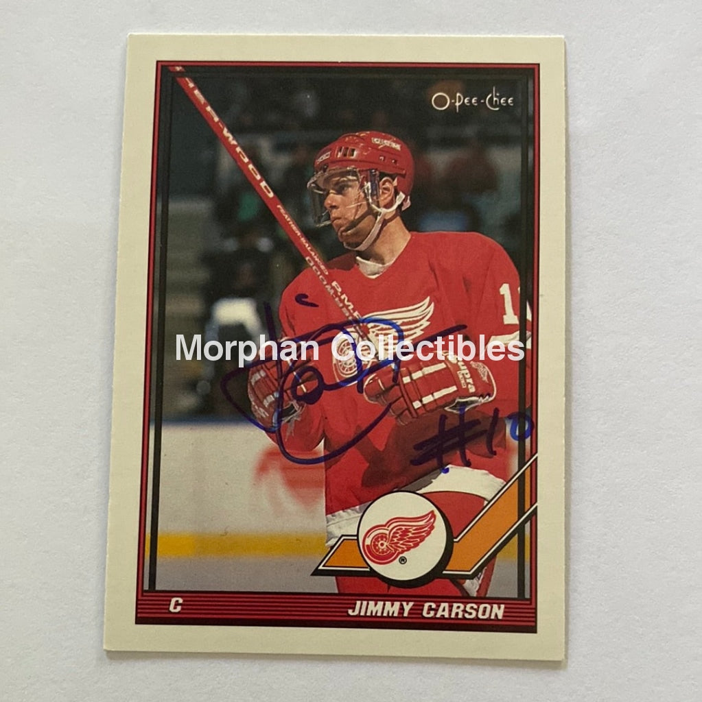 Jimmy Carson - Autographed Card 1991-92 Opc