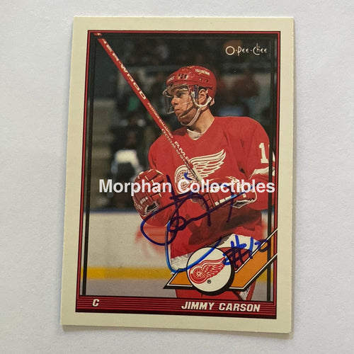 Jimmy Carson - Autographed Card 1991-92 Opc