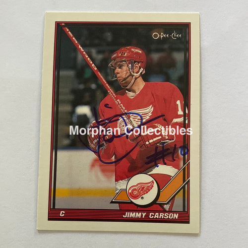 Jimmy Carson - Autographed Card 1991-92 Opc