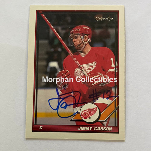 Jimmy Carson - Autographed Card 1991-92 Opc
