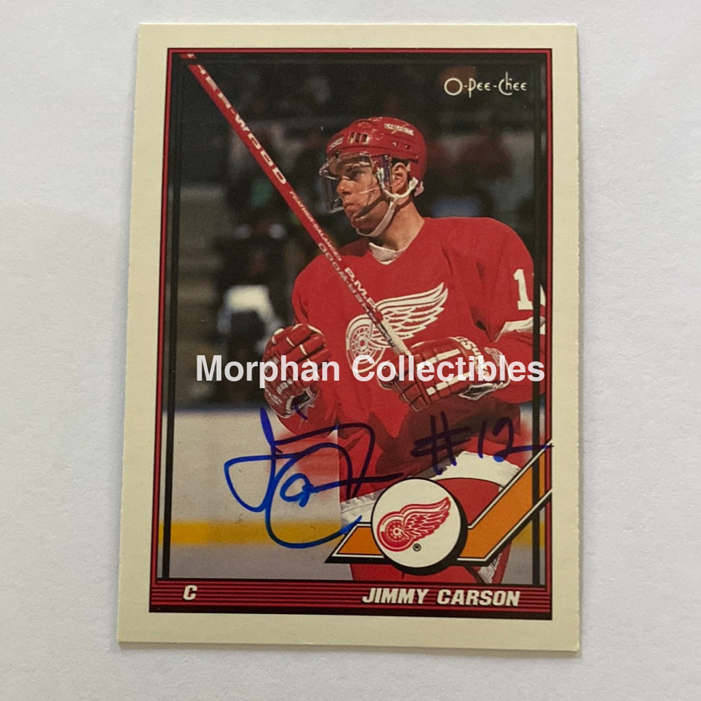 Jimmy Carson - Autographed Card 1991-92 Opc