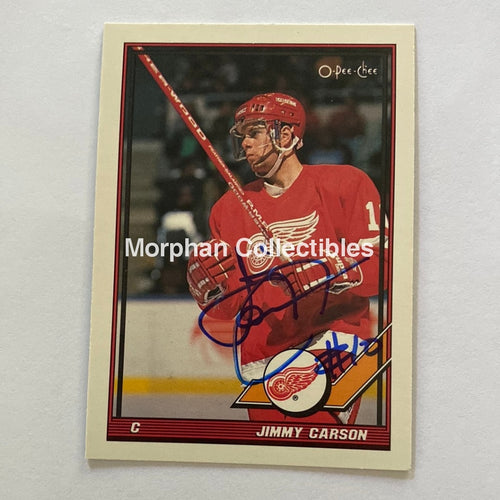 Jimmy Carson - Autographed Card 1991-92 Opc