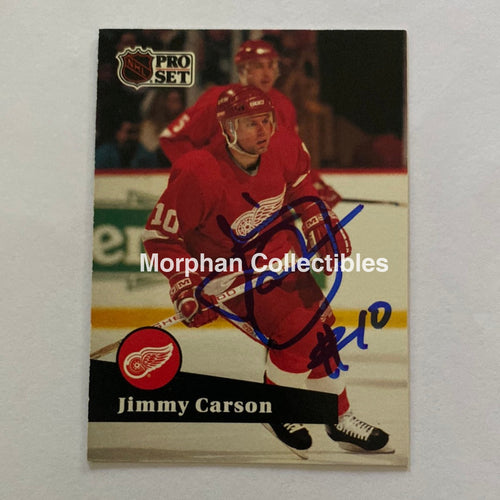 Jimmy Carson - Autographed Card 1991-92 Pro Set