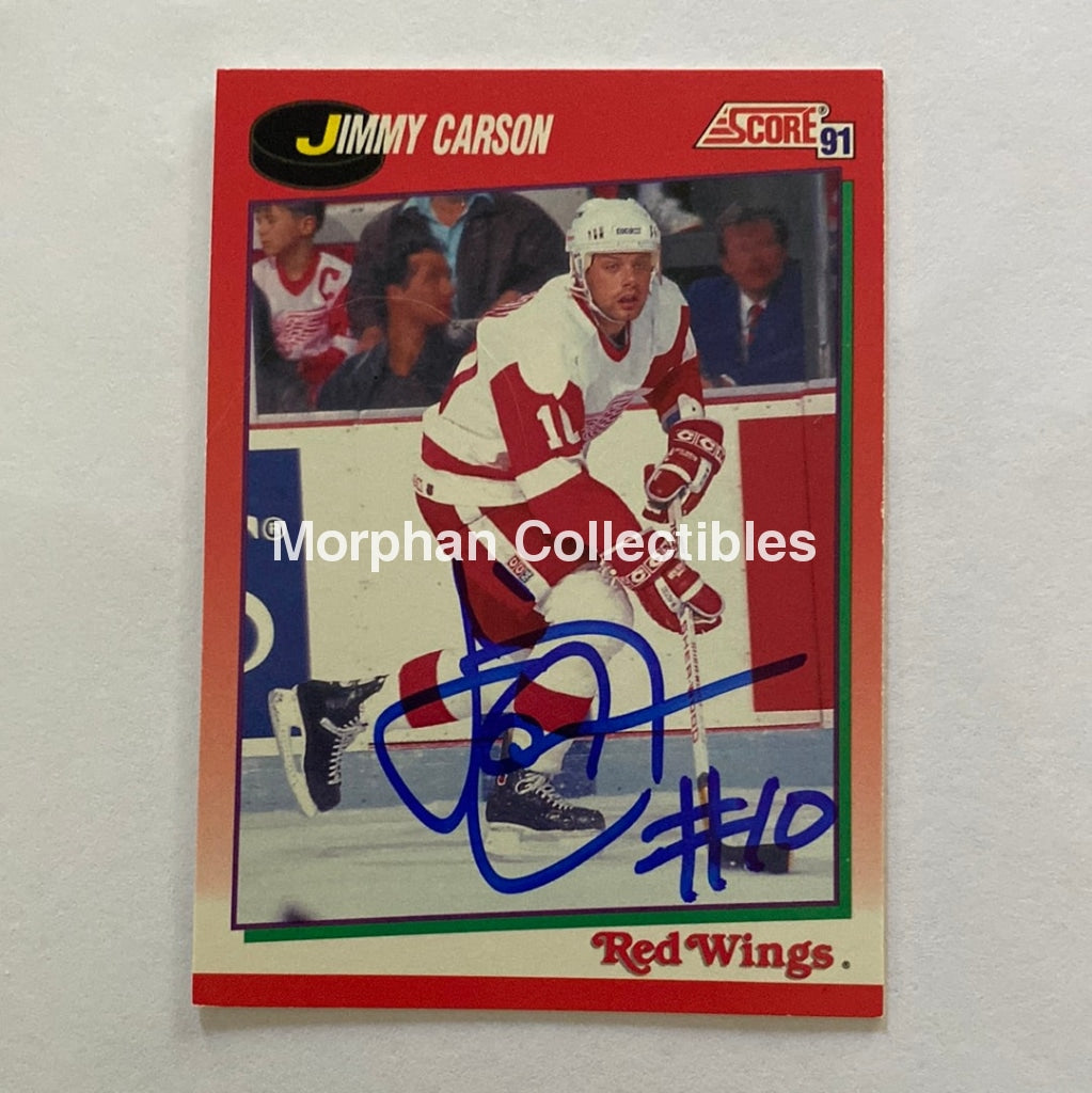 Jimmy Carson - Autographed Card 1991-92 Score