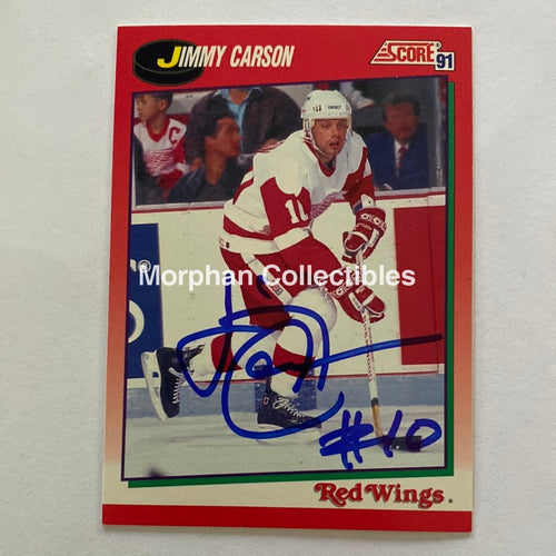 Jimmy Carson - Autographed Card 1991-92 Score