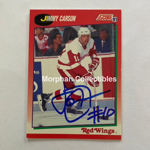 Jimmy Carson - Autographed Card 1991-92 Score