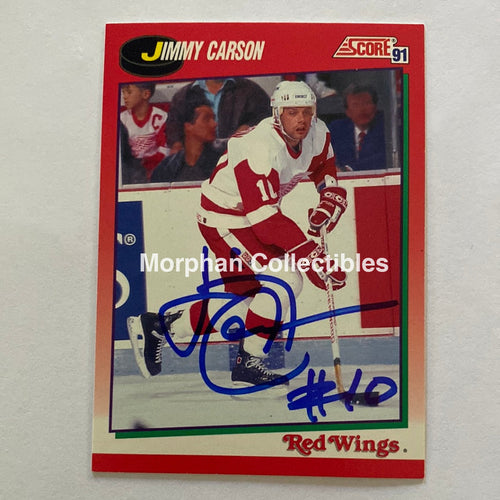 Jimmy Carson - Autographed Card 1991-92 Score