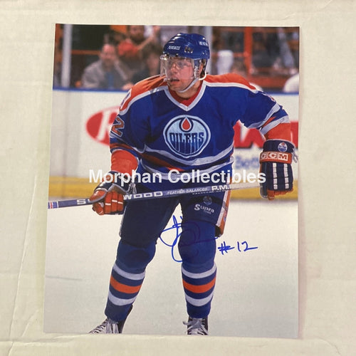 Jimmy Carson - Autographed Edmonton Oilers 8X10 Photo