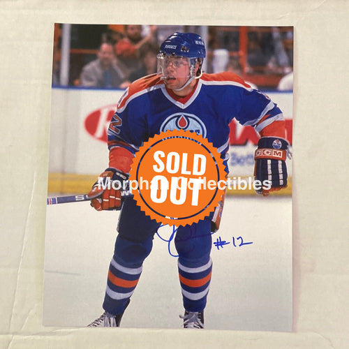 Jimmy Carson - Autographed Edmonton Oilers 8X10 Photo