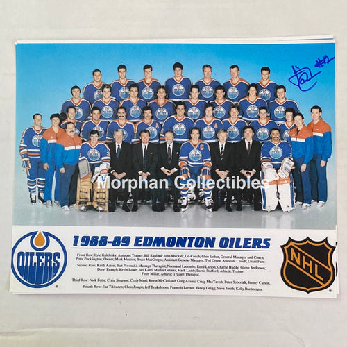 Jimmy Carson - Autographed Edmonton Oilers 8X10 Photo