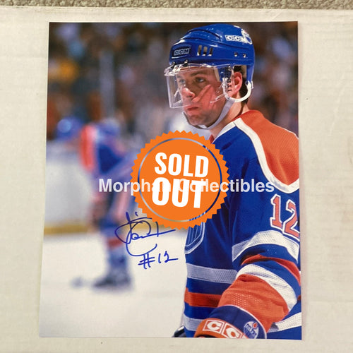 Jimmy Carson - Autographed Edmonton Oilers 8X10 Photo
