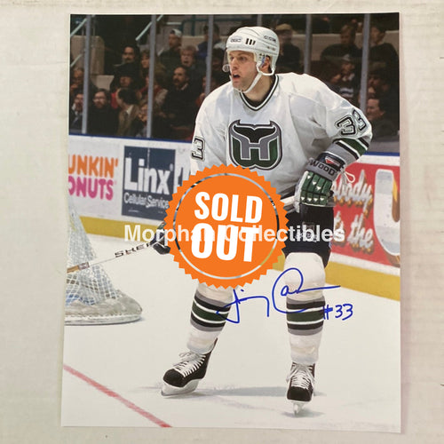 Jimmy Carson - Autographed Hartford Whalers 8X10 Photo