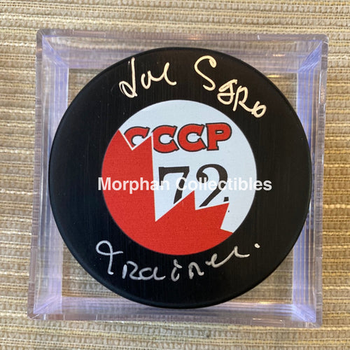 Joe Sgro - Autographed Team Canada 1972 Puck