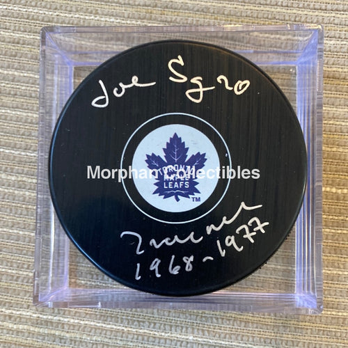 Joe Sgro - Autographed Toronto Maple Leafs Puck
